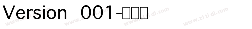 Version 001字体转换